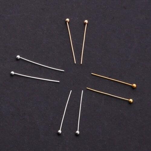 0.5x20mm 500PCs/lot Gold Copper Ball Head Pins Jewelry Findings Free Shipping