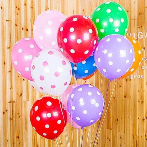 10Pcs 12 Inch Dot Latex Balloon Christmas Halloween Festival Birthday Party Wedding Decoration Dot Balloon