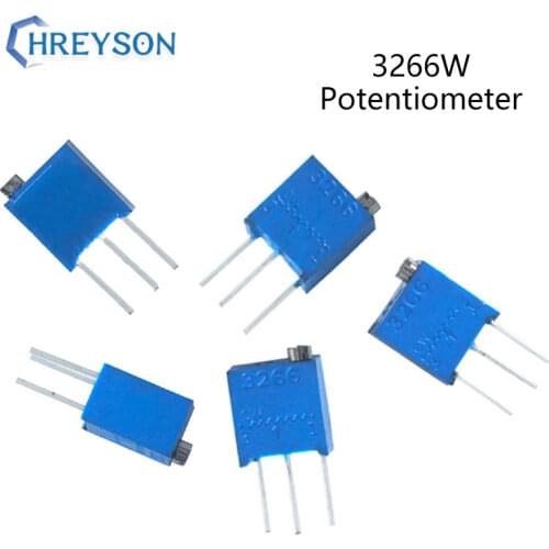 10Pcs 3266W Trimpot Trimmer Potentiometer 100R 500R 1K 2K 5K 10K 20K 50K 100K 200K 500K 1M 3366W-1-102LF 503LF 103LF 203LF 3266