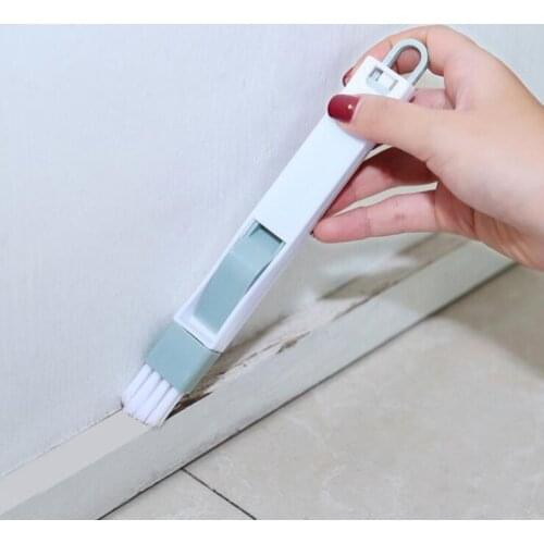 2 in 1 Multifunctional Computer Keyboard Window Crevice Cleaning Brush Groove Nook Dust Shovel Nook Cranny Cleaning Tool 6 Color
