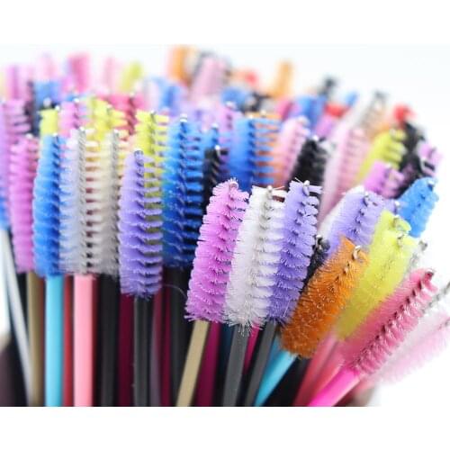 300 PCS Disposable Mascara Brushes Eyelash Brushes Crystal Mascara Wands spoolie brushes diamond Eyelash Extensions Makeup Tools