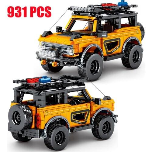 931Pcs City SUV Off-Road Vehicle Assemblage Building Blocks Famous Technical Car Model Bricks Toys For Children Birthday Gifts