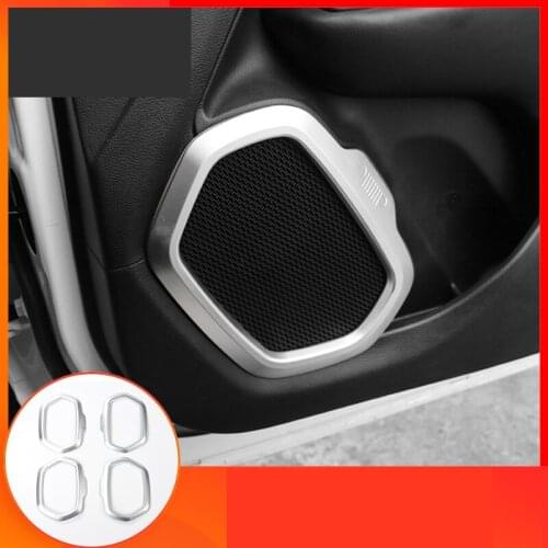 ABS Interior Door Handle Speaker Stereo Ring Cover Audio Horn Frame Garnish For Jeep Renegade 2015-2016