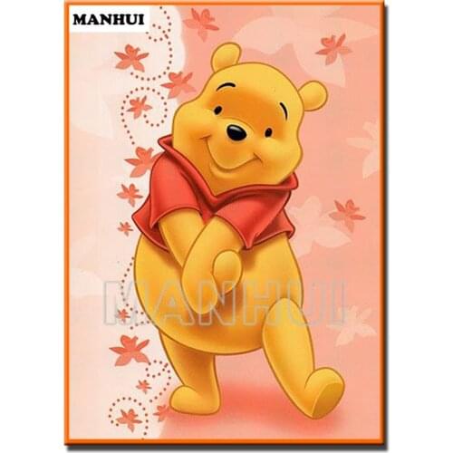 Diamond Paintig Winnie the Pooh 5D Full Resin Square/round Diamond Painting Pasted Cross Stitch Craft painting Decoration MH580