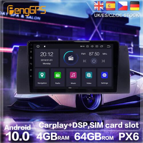 Android 10.0 PX6 Radio Stereo For BMW X5 E39 E53 1999-2006 GPS Navigation Car DVD Player Multimedia Auto Radio Player Head Unit