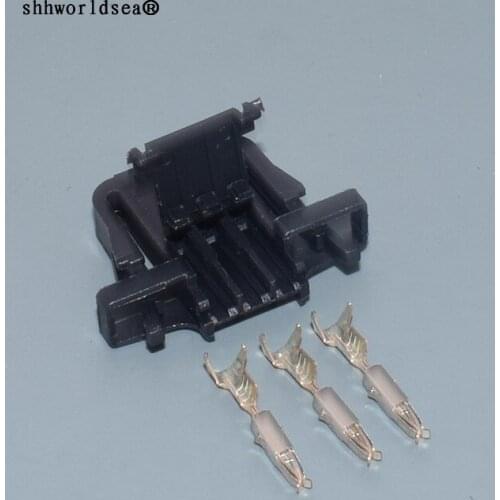 Worldgolden 3 Pin 3B0972703 Auto Horn 3B0 972 703 Socket 1.5 Automotive Wire Connector Door lamp Tail lights plug For VW Skoda