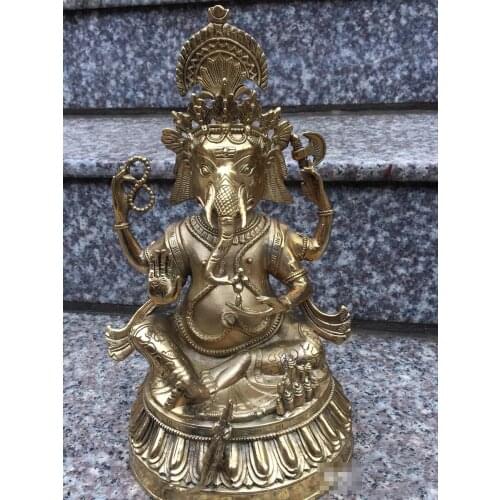 Asia Thailand Japan Buddhism the elephant god Mammon GANESH God of wealth Buddha statue Bring wealth money Good luck