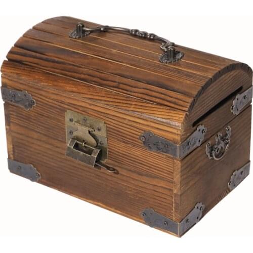 Large Piggy Bank Wood with Lock Deposit Box Retro Creative for Adult Childrens Gifts Caja Dinero Seguridad Bestselling GG50cq