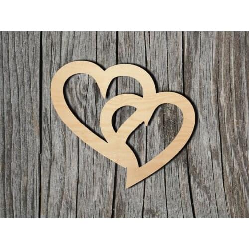 Wood Cutout Shapes Hearts Shape - Multiple Sizes - Laser Cut Unfinished
