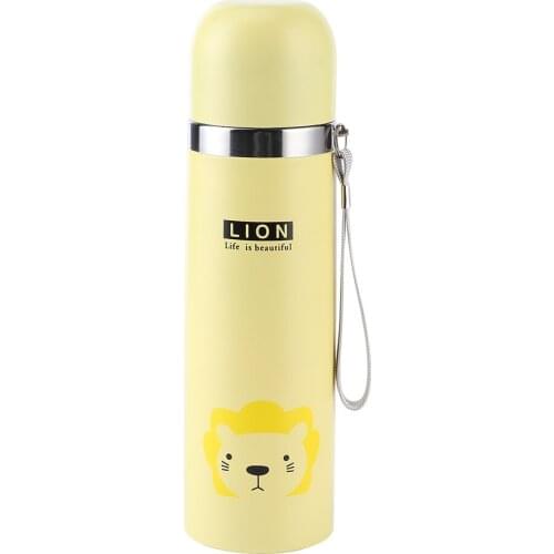 Bullet childrens cup Stainless steel vacuum flask Creative student gift cup Cartoon Thermos 500ml Cup