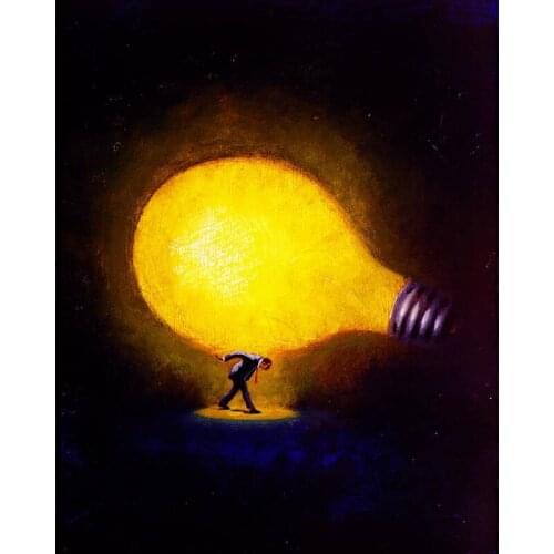 DIY Painting By Numbers Huge bulb Kit Oil Picture By Numbers 40x50cm Wall Art Painting on Canvas Home Decoration Gift