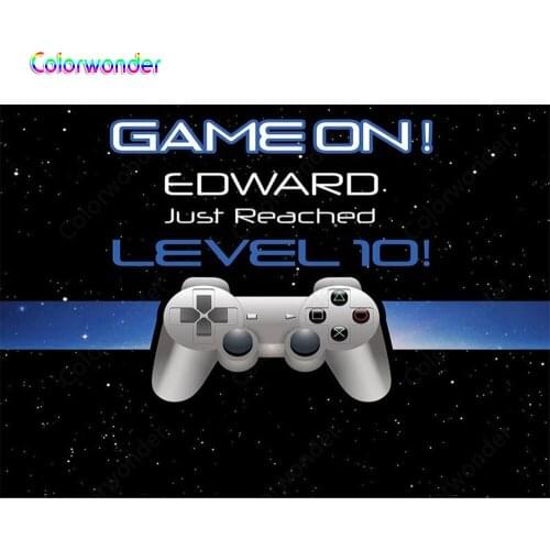 Game Level Backdrops for Photography Background Sliver Game Machine 7x5ft Twinkle Stars Night Backdrops for Photo Booth Studio