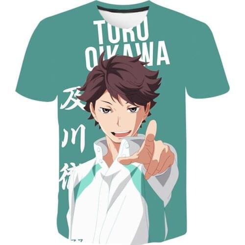 Summer 3D Haikyuu Print Japan Anime Men And Women T-Shirt Casual Short Sleeve Tops Fashion Hip Hop Trendy Streetwear Clothes