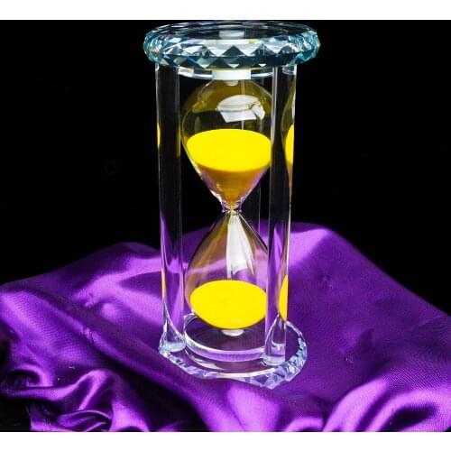 Crystal hourglass timer 15 30 45 60 minutes home decoration desk decoration miniature figurines birthday gift
