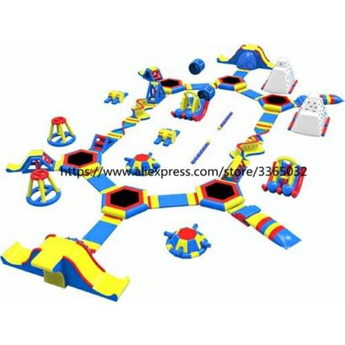 Commercial Big Inflatable Floating Water Park Adventures Inflatable Water Park