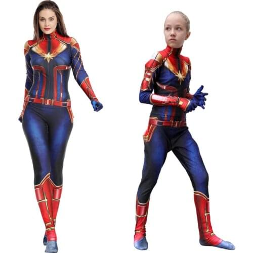 Captain Marvel The Avengers Cosplay Childrens Adult Underwear Suits Marvel Heroes