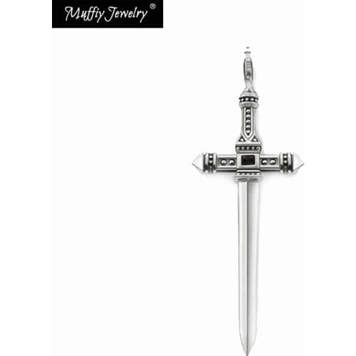 Black Sword Pendant,Europe Style Rebel Fashion Good Jewerly For Men And Women,2017 Gift In 925 Sterling Silver,Super Deals