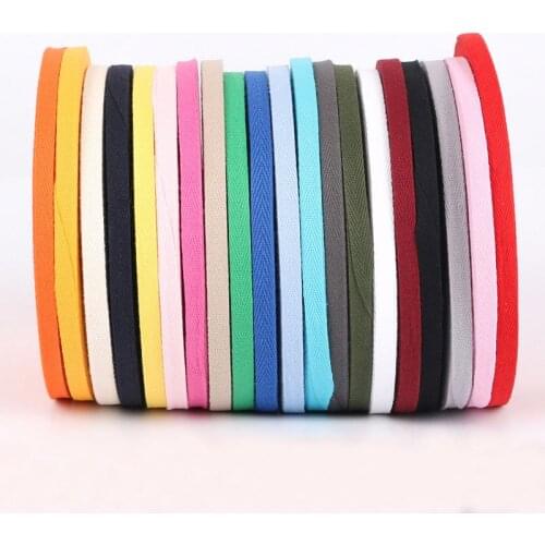 New 45 Yards Handmade 1cm 100% Cotton Belt Herringbone Tape Package Cotton Ribbon For Diy Decoratin Accessories 26 Colours