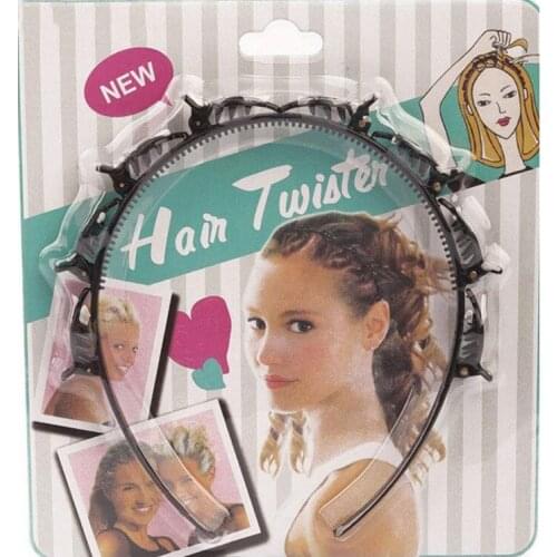 Hot selling multi-layer hollow woven headband with bangs clip hot selling net red hairband headband