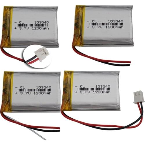 XINJ 3.7V 1200mAh Polymer Lithium Li Battery Lipo Cells 103040 For Driving Recorder Baterry Portatil Para Celular Headphones