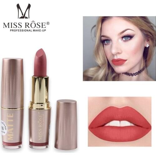 Miss rose velvet matte lipstick pencil 18 colors sexy red lip stick waterproof long lasting nude makeup lip tattoo pen MS172