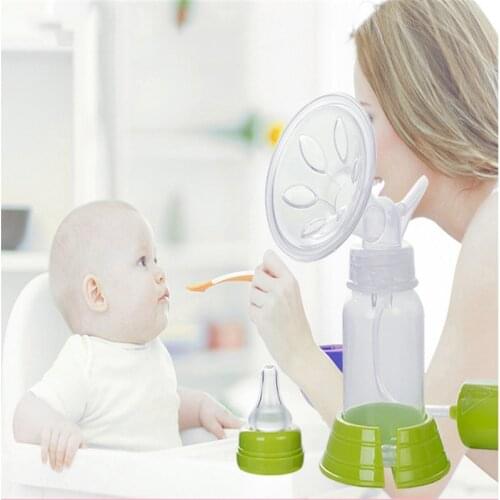 1 Set 120ml Milk Bottles Breasts Pumps Bottle Sucking Manual Breast Pump Powerful Baby Nipple Suction Baby Breast Feeding
