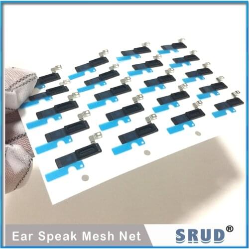 100pcs Ant Mesh for iPhone 11 pro Max X XS XR 5G 6 6s 7 8 8p Inner Earpiece Ear Speaker Dust filter Net+Rubber Gasket sticker