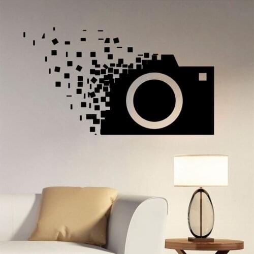Retro camera wall sticker photo studio studio photographer video enthusiasts home bedroom door wall decoration decals vinyls 17