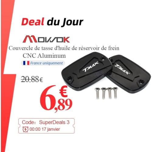 NEW CNC Aluminum Red Motorcycle Brake Fluid Fuel Reservoir Tank Cap Cover For YAMAHA T-Max 500 TMAX 500 TMax 530