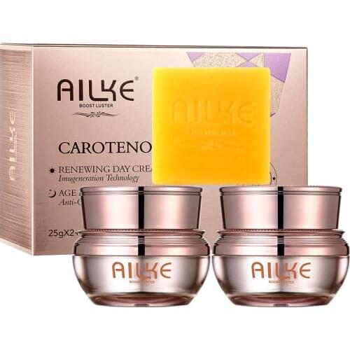 AILKE soins du visage face cream carotone whitening moisturizing nourishing wrinkles all skin care sleeping facial cream set