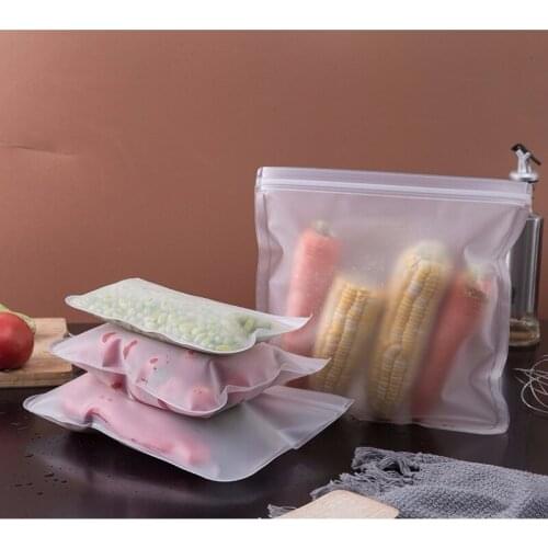 10PCS Silicone Reusable Food Storage Bags EVA Sandwich Snack Fruit Food Containers Refrigerator Freezer Bags Zip Up Fresh Wrap