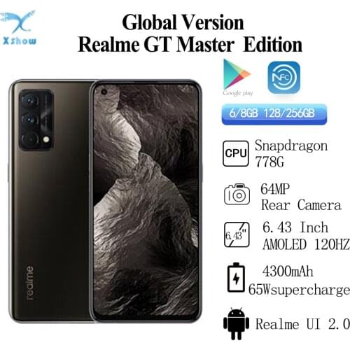 Global Version Realme GT Master 5GSmartphone Snapdragon778G 6.43'' 120Hz Super AMOLED 65W FastCharge 4300mAh 64MP Camera OTA NFC