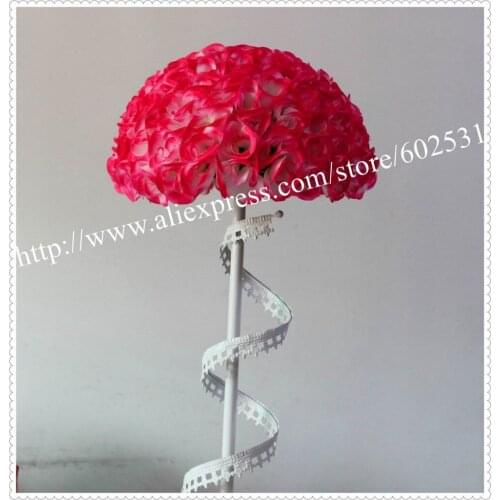SPR 40cm plastic center weddings rose silk kissing flower ball wedding decoration 1pcs/lot more than 20 colors option