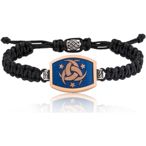 Tevuli 925 Sterling Silver Templar-i Mahsusa Macrame Men 'S Bracelet