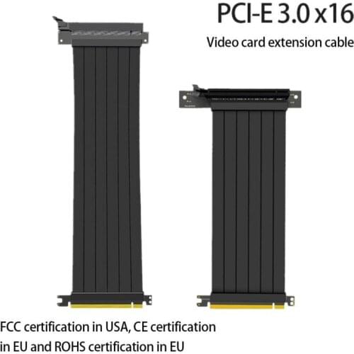Full Speed 3.0 PCIE X16 Riser Cable Graphics Card Extension Cable PCI Express Riser Shielded Extender With Antijam For GPU AXYB