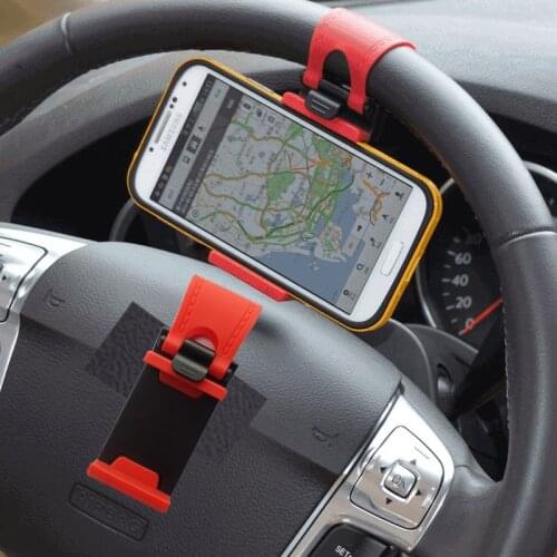 Universal Car Phone Holder for iPhone X Xr Xs Max 5 6 6s 7 8 Plus Car Steering Wheel Clip Mount Phone Holder for iPhone