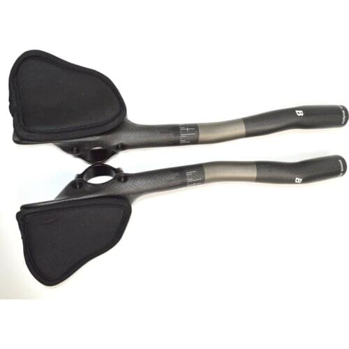 Superlight road bike handlebar trial triathlon full carbon fibre bicycle extended TT rest handlebars matte cycling parts grey