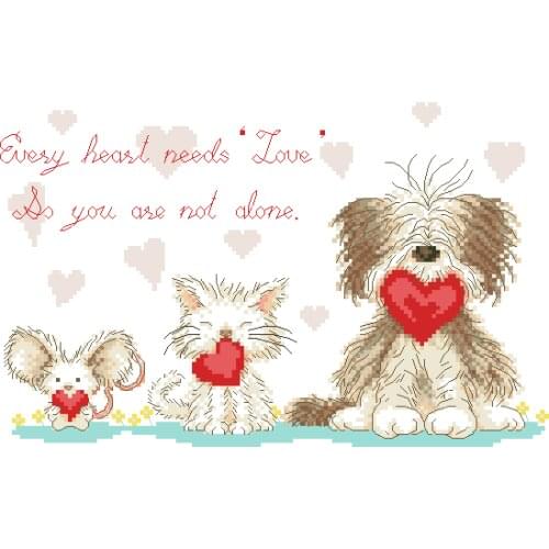 Cross stitch Handmade 14CT Counted Canvas DIY,Cross-stitch kits,Embroidery Give you all the love 35-26