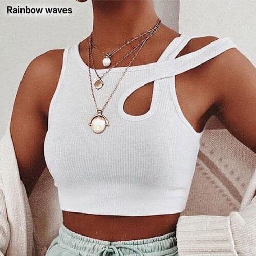 Rainbowwaves Hot Sale Crop Top Sexy Blank Vest Tank Top For Women
