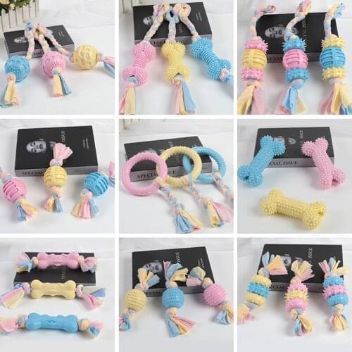 TPR Clean Teeth Puppy Big Dog Chew Toys Bite Resistant Pet Cloth Ball Toy for Small Large Dogs juguetes para perro accesorios