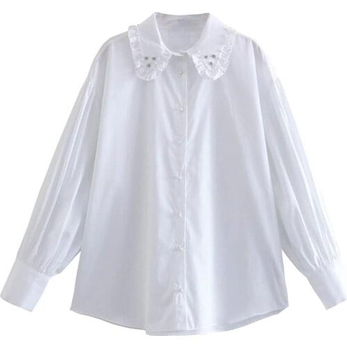 ZREDARA Womens White Shirts
