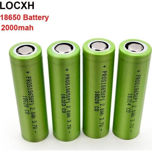 1-10pcs LOCXH 3.7V 18650 2000mAh Rechargeable Battery li ion Batteries Li-ion Lithium Battery for Flashlight