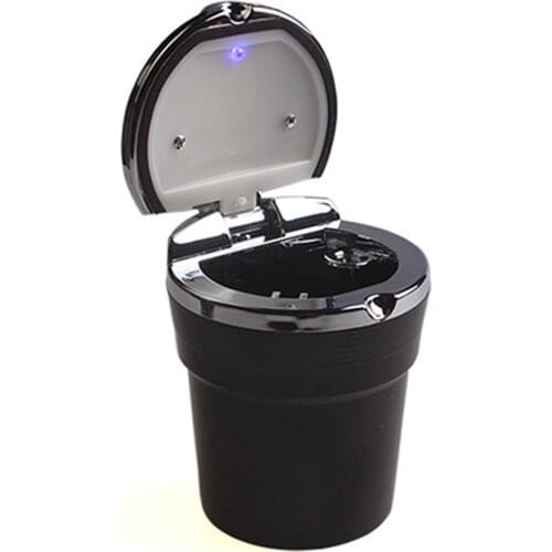 1Pcs Car Ashtray Plastic Ash Tray Cigar Cigarette Ash Storage Cup With Flame Retardant Function Garbage Box Smoking Accessories