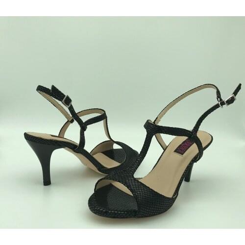 7.5cm heel Classical Flamenco Dance Shoes Argentina Tango Shoes pratice shoes wedding shoes T6281BSL Leather Hard Sole