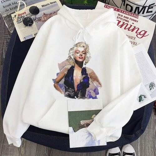Aeshtetic Casual Fashion Marilyn Monroe Graphics 4 Color Print Hoodie Women Hoodie Sudaderas Hoodies Harajuku Sweatshirts Hooded