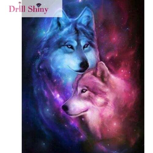 Wolf Animal DIY Diamond Painting Home Decor Rhinestone painting 3D cross stitch kits Full Resin mosaic embroidery Needleworks