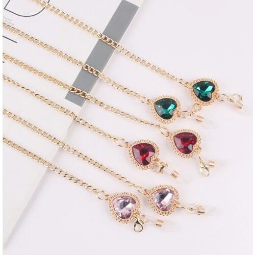Fashion Womens Glasses Chain Non-Slip Reading Eyeglass Strap Hanging Face Mask Lanyard Holder Metal Neck Cord Jewelry Gift