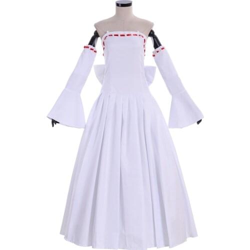 Cosplaydiy Custom Made Anime The Seven Deadly Sins Elaine White Dress Costume Adult Lotita Wedding Dress L320
