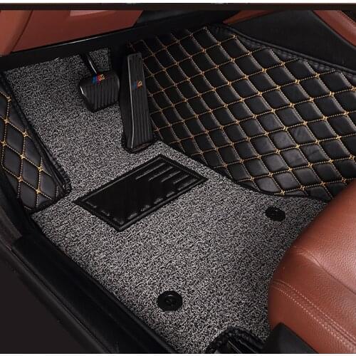 Custom Double layer car floor mats for Chrysler 300c 300 Grand Voyager all model auto accessories car mats 5 seat