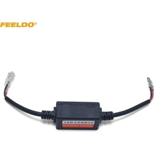 FEELDO 2Pcs Car LED Light Warning Canceller Capacitor Error Free Load Resistor for H1 H3 LED Light Canbus Decoder #5568